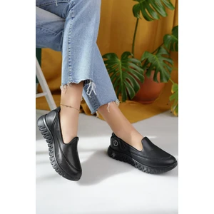 Nesil Shoes Dvm 810 Siyah Baskı Faylon Taban Kadın Yürüyüş Ayakkabısı