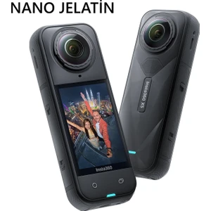 INSTA360 X5 Aksiyon Kamera Uyumlu 2 Adet Şeffaf Ekran Koruyucu Nano Jelatin