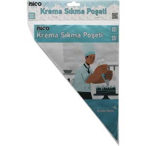 Naylon 30CM 50PCS Krema Sıkma  Poşeti Torbası (4741)
