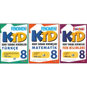 Fenomen 8.sınıf Türkçe Konu Tarama Denemesi+Ktd Matematik+Ktd Fen (3 Kitap)