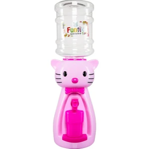 Pembe Pembe Kedi Figürlü 1,9 Litre Büyük Boy Bardaklı Sızdırmaz Çocuklar Için Su Sebili 50 cm