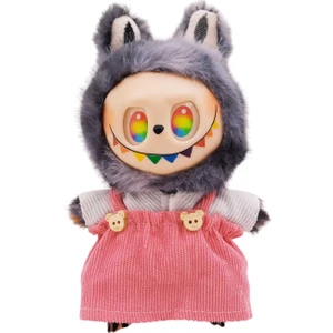 Kıyafetli Labubu Süpriz Peluş 20 cm - Orjinal Labubu Anahtarlık Çanta Süsü