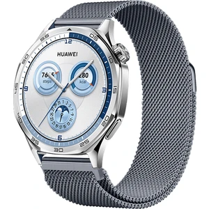 Huawei Watch Gt5 46MM Uyumlu Manyetik Milanese Loop Metal Kordon