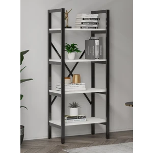 Ayşa Kitaplık Metal Aksamlı Açık Raf Organizer Ofis Ev 4 Raflı Kitaplık  150X60 cm