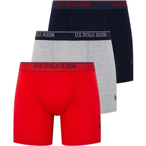Erkek 3'lü Uzun Paça Boxer, %95 Pamuk %5 Elastan