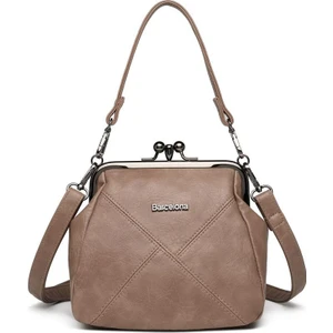 Yıkama Deri Burslu Kadın Omuz Çantası 21-K Barcelona 1848-7