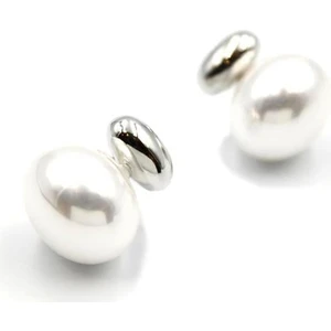 Oval Inci Küpe - Gümüş