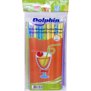 Dolphin Plastik Pipet Körüklü 50 Adet