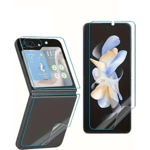 Samsung Galaxy Z Flip 7 Fe Uyumlu Ön+Arka Body Şeffaf Ultra Koruyucu Nano Jelatin