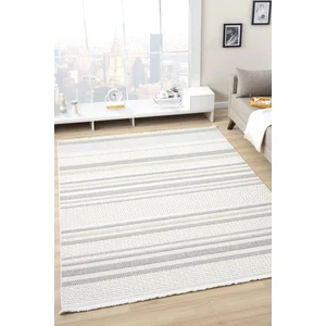 Krem Gri Yumuşak Dokulu Halı Kilim Salon Mutfak Koridor Yolluk Dokuma Makine Halısı 0016