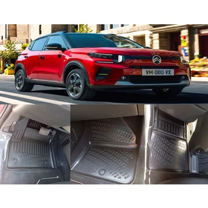 Citroen C3 Ev (Elektrikli)  2024 ve Sonrası 3D Havuzlu Paspas Siyah