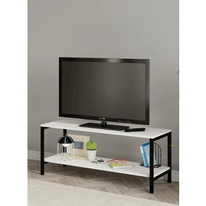 Oziba Tv Ünitesi Metal Ayaklı Televizyon Sehpası 120cm- Beyaz