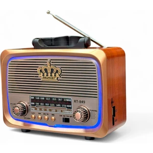 Royal Trend Nostalji Eskitme Radyo,güneş Panelli LED Detaylı Trend Nostajik Radyo