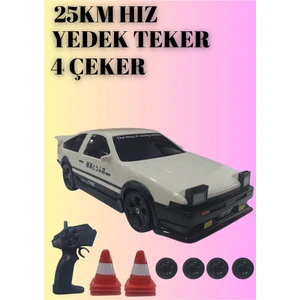 25KM Hız Yapan 2.4ghz Mazda 323 Görünümlü Şarjlı Uzaktan Kumandalı Drift Araba