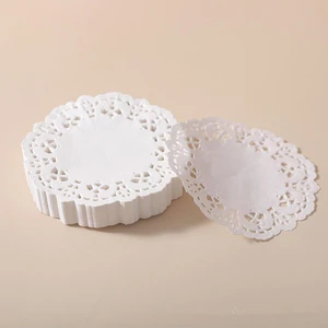 100 Adet Kağıt Dantel Bardak Altlığı Çay Bardağı Altı Sunum Kağıdı I 9 Cm