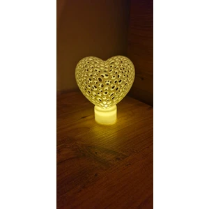 Mum Ledışıklı Kalp Biblo