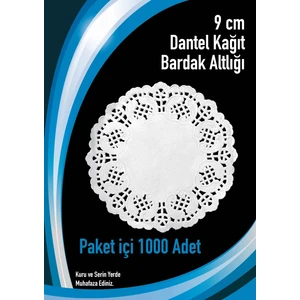 CPC Plastik Ambalaj Dantel Kağıt Bardak Altlığı 9 cm 1000 Adet