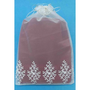 Desenli Tül Kese 22*30 cm Ebatında 12 Adettir Hediyelik Bohçalık Çeyizlik Havlu Kesesi