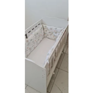 60 x 120 - Bebek Beşik Kenar Koruma Takımı - 40 cm Yükseklik, Yıkanabilir
