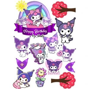 Kuromi Sticker Telefon Laptop Notebook Tablet Defter Matara Stiker Etiket ST639