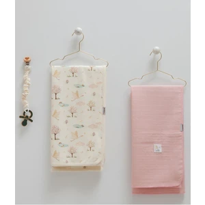 Incibaby Pamuk Premium Kız Bebek 3'lü Pamuk Battaniye & Müslin Battaniye & Emzik Askısı Seti