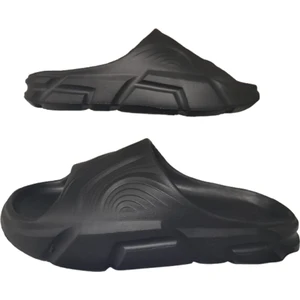 Erkek Siyah Dalgalı Önü Açık Banyo Bahçe Terliği