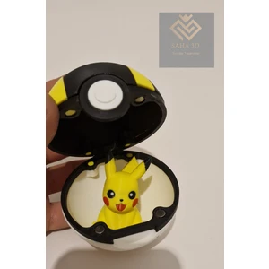Saha 3D Pokemon Ultra Poke Topu (Pikachu Hediyeli)