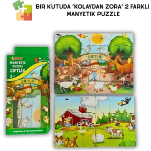 Manyetik Puzzle Çiftlik (53 Parça)