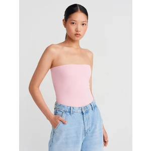 21103 Straplez Top-Toz Pembe