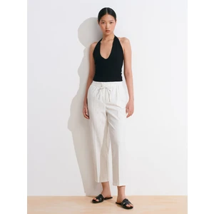 72142 Bağcıklı Jogger Pantolon-Beyaz