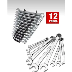New 12 Parça Kombinasyon Anahtar Açık Ağız Düz Yıldız Takım Seti 6-22 mm 12 Adet