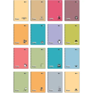 A4 Dazzle Spiralli Pastel 60/4 Okul Defteri