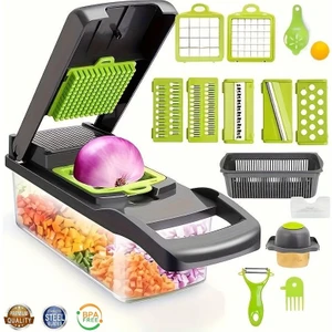 Altron 16 Parça Patates Sebze Küp Rende Doğrayıcı Dicer Mandolin Dilimleyici Jülyen Kesici Mutfak Chopper