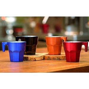 Canlı Metal 4'lü Beyaz Espresso Fincanı Seti, Şık ve Zarif Tasarım