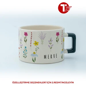 Karışık Çiçekli Isimli Fincan