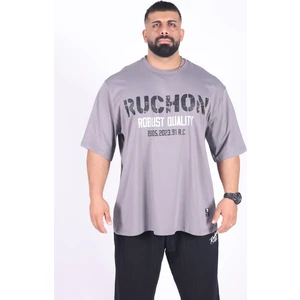 Bigsize - R.r. Quality 2805 Erkek Geniş Kalıp Sporcu Tişört - Fitness & Spor Giyim - Rahat Pamuklu Kumaş