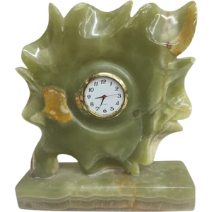 Orjinal Onyx Taşı Yaprak Masaüstü Saat