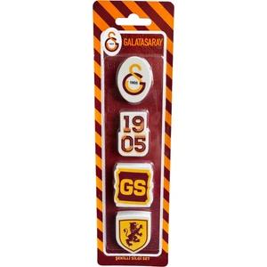 Galatasaray Resmi Lisanslı Silgi Seti, 4 Parça, Gs Logo ve Arma Tasarımlı