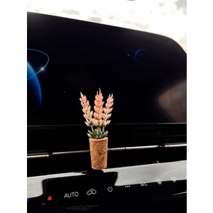 Dekoratif Mini Araç Kokusu|El Yapımı Mantar Saksı Çiçek Araba Klima Süsü|Oto Kokusu Klipsli