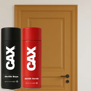 Ahşap & Lake & Mdf & Panel Kapı Boyası Akrilik Sprey Boya 400 ml + Boya Koruma ve Parlaklık Verniği