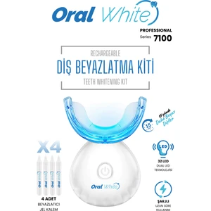 Oral White Professional Series 7100 Şarjlı Diş Beyazlatma Kiti (32 LED + 4 Kalem)