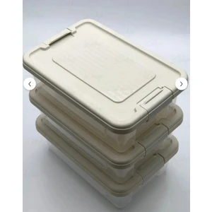 Online Kapında Lüks 3'lü Set Kilitli Saklama Kabı Seti Erzak Meyve Sebze Saklama Hava Almaz KAPAKLI(0,80LT) Renkli