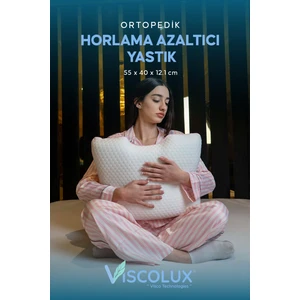 Ortopedik Visco Yastık | Anti-Horlama Uyku Yastığı 55X40X12/10 Pembe