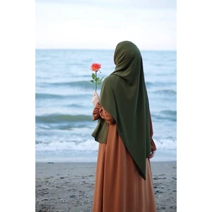 Tesettür Hijab Medine Ipeği Şal*haki