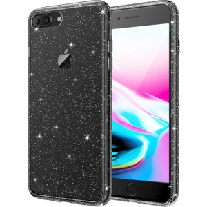 iPhone 7/8/se/7plus/8plus/x/xs/xs Max Modelleriyle ile Uyumlu Parlak Simli Transparan Silikon Kılıf