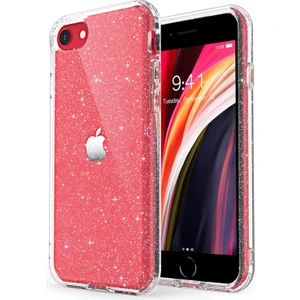 iPhone 7/8/se/7plus/8plus/x/xs/xs Max Modelleriyle ile Uyumlu Parlak Simli Transparan Silikon Kılıf