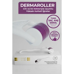 Serap Çınar Dermaroller Beyaz Professional - Saç, Kaş, Sakal Serum Kullanıma Uygun Yeni Seri