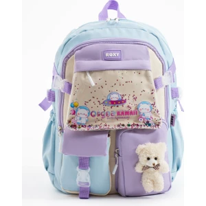 Kore Tarzı Kawaii Aksesuarlı Kız Çocuk Ilkokul Çantası - 5 Bölmeli Su Geçirmez