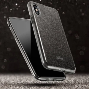 iPhone 7/8/se/7plus/8plus/x/xs/xs Max Modelleriyle ile Uyumlu Parlak Simli Transparan Silikon Kılıf