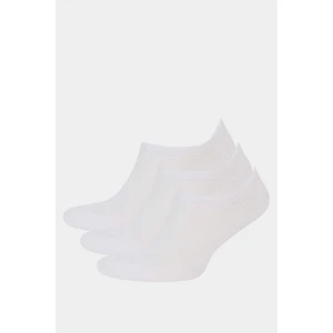 Kadın 3'lü Pamuklu Sneaker Çorap F5425AXNS